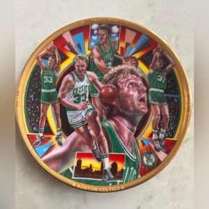 1991, Sports Impressions, LARRY BIRD, Boston Celtics 4” Mini plate